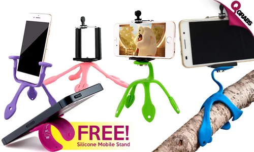 Flexible Tripod with FREE Silicone Mobile Stand!